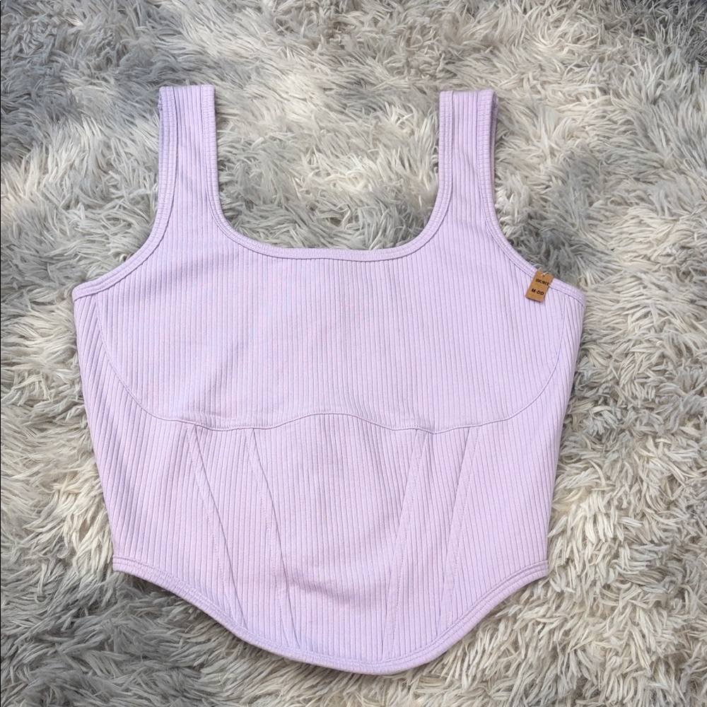 🛍️PINK Victoria's Secret: Lilac Ribbed Crop Top Bralette 🛍️